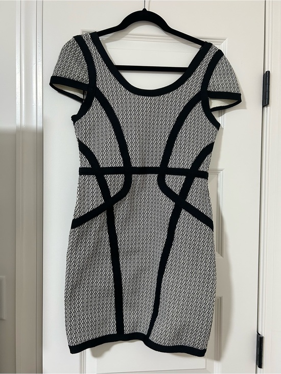 Arden B Dresses & Skirts - Black and White Panelled Mini Dress